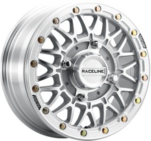 RACELINE WHEELS Wheel - Omega Beadlock - Front/Rear - Machined with Gloss Silver Ring - 15x7 - 4/137 - +38 mm A15MA-57037+38