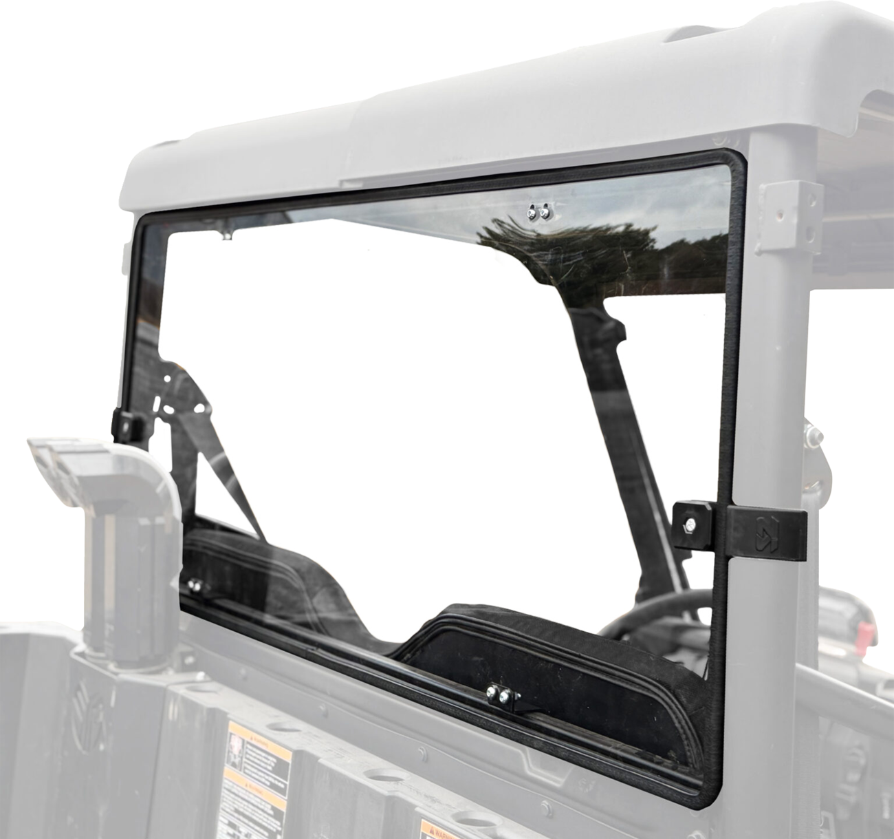 SEIZMIK Poly Rear Windshield - UV Resistant - Polaris - Ranger 50-55336KIT