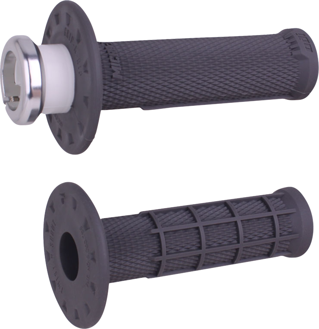 ODI Universal Micro-X Half-Waffle Lock-On Grips - Graphite H21UMXH