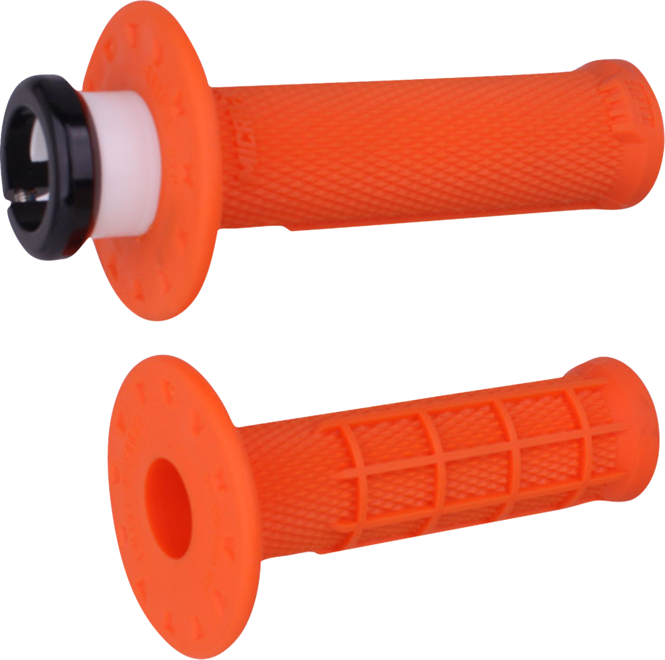ODI Universal Micro-X Half-Waffle Lock-On Grips - Orange H21UMXO