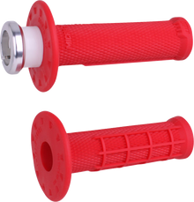 ODI Universal Micro-X Half-Waffle Lock-On Grips - Red H21UMXR