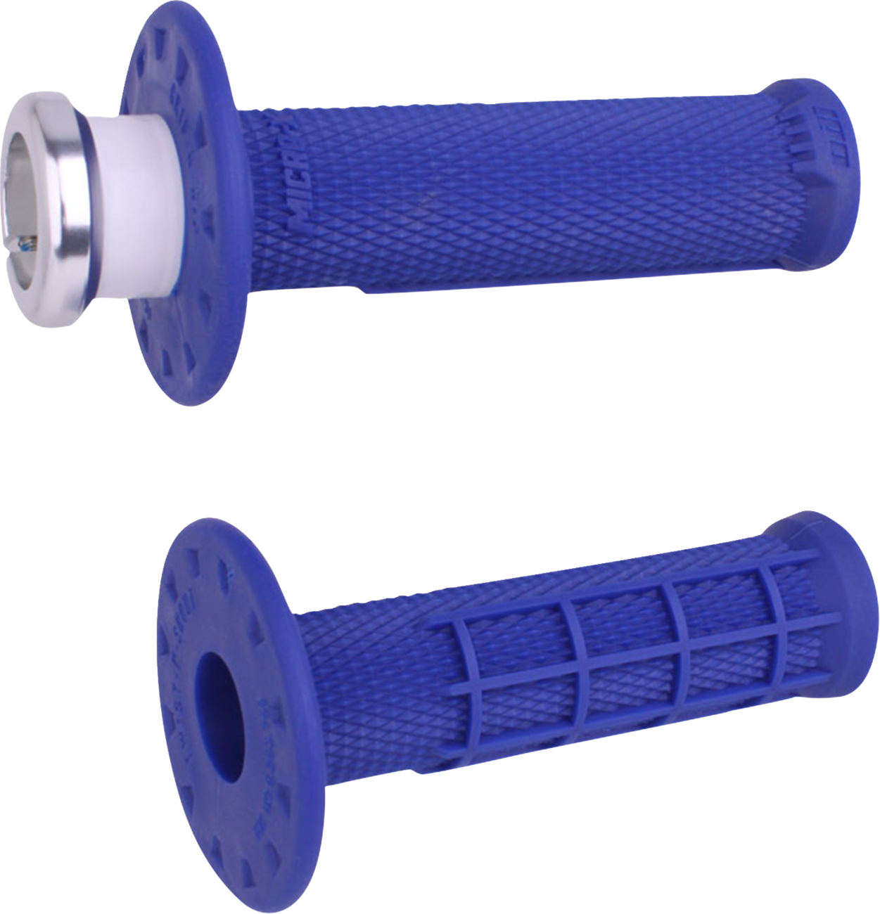 ODI Universal Micro-X Half-Waffle Lock-On Grips - Blue H21UMXU