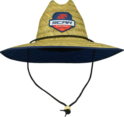 SCAR RACING Straw Hat - Brown/Navy Blue STHAT102