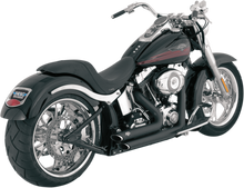 VANCE & HINES Shortshots Staggered Exhaust System - Matte Black Ceramic - Softail 47222