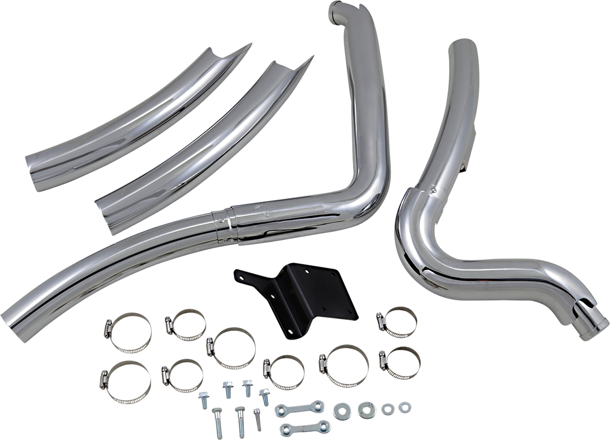 VANCE & HINES 2-into-2 Big Radius Exhaust System - Chrome - Dyna 26008