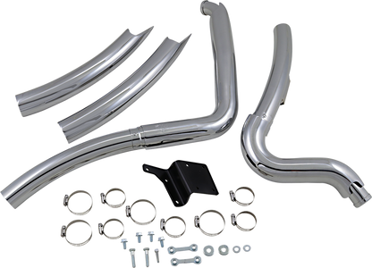 VANCE & HINES 2-into-2 Big Radius Exhaust System - Chrome - Dyna 26008
