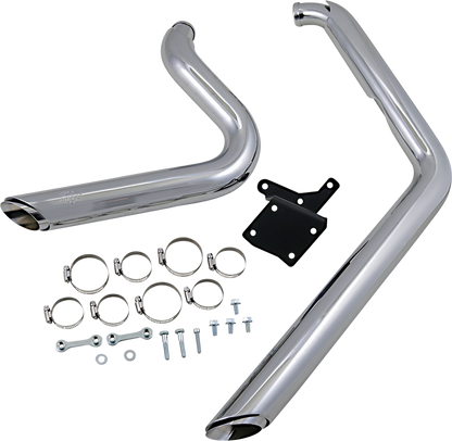 VANCE & HINES Shortshots Staggered Exhaust System - Chrome - Dyna 17214