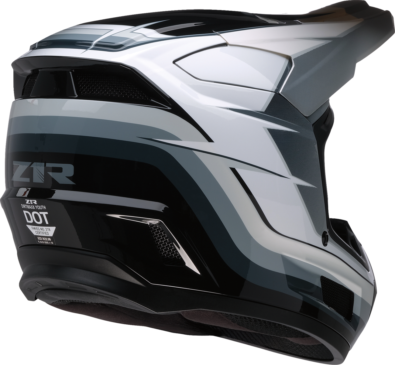 Z1R Youth Dirt Maxx - Vortex - Black/White/Gray - Medium 0111-1888