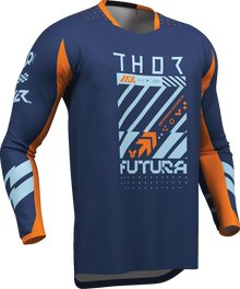 THOR Youth Launchmode Futura Jersey - Navy/Orange - Small 2912-2763