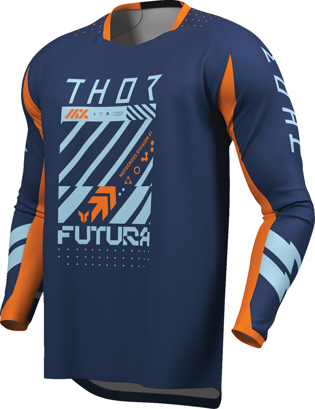 THOR Youth Launchmode Futura Jersey - Navy/Orange - Small 2912-2763