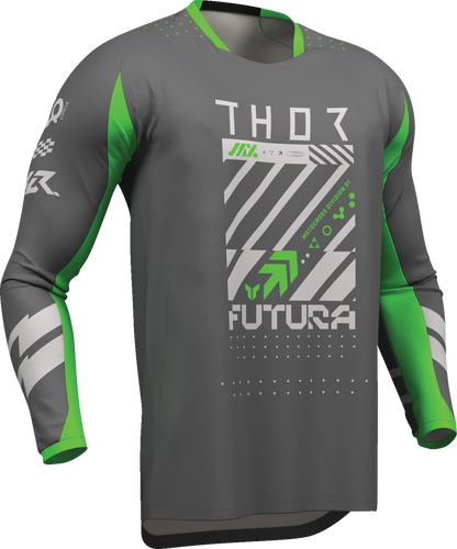 THOR Lauchmode Futura Jersey - Charcoal/Green - Medium 2910-8897