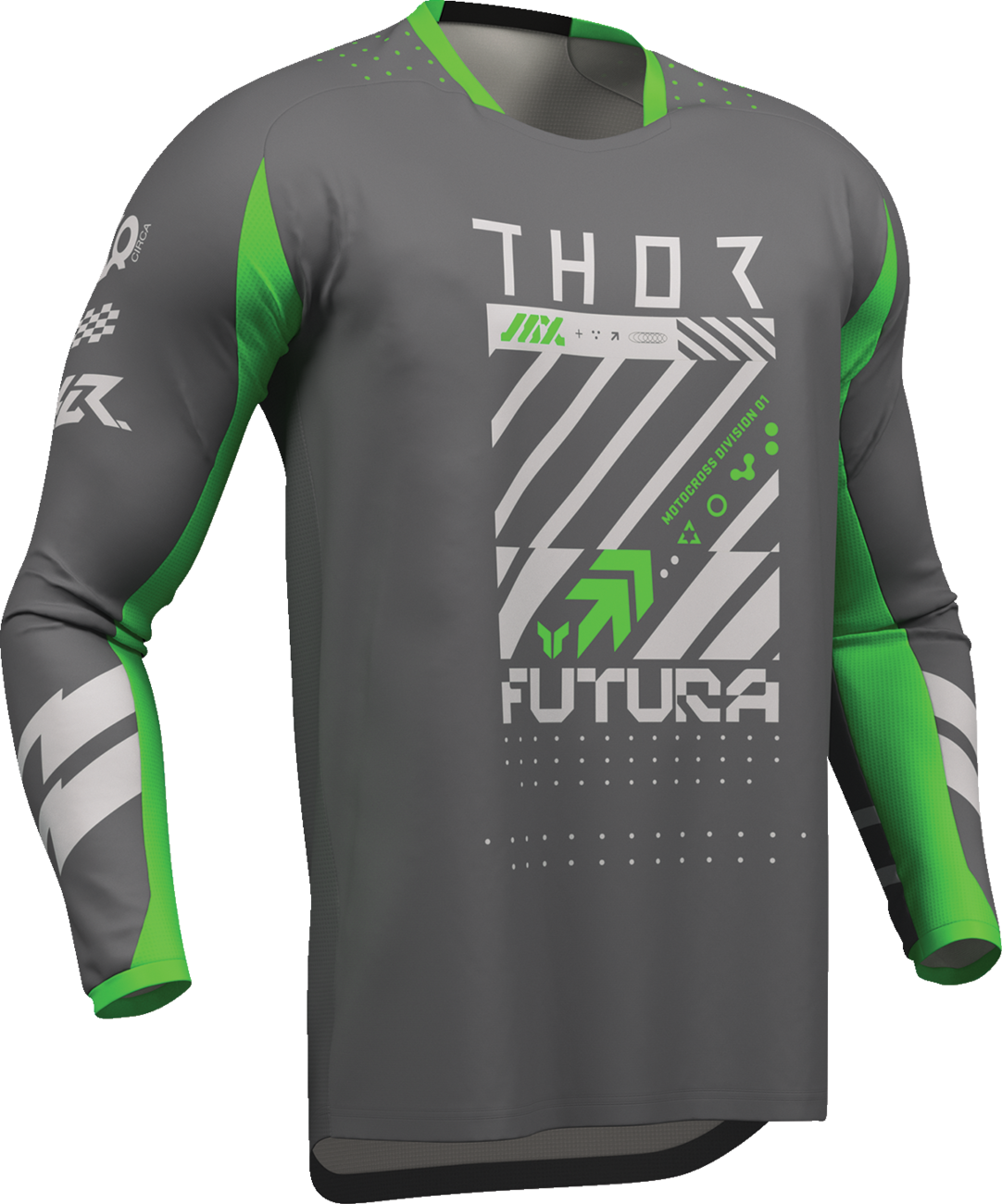 THOR Lauchmode Futura Jersey - Charcoal/Green - Medium 2910-8897