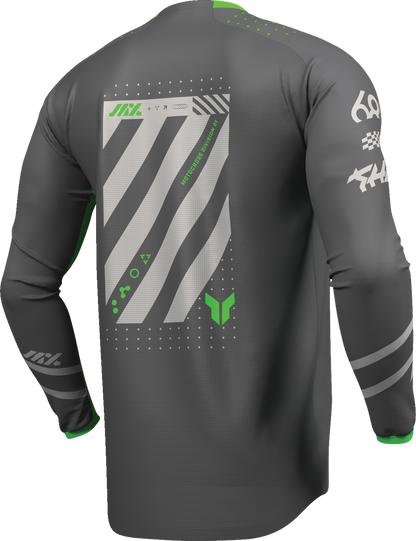 THOR Lauchmode Futura Jersey - Charcoal/Green - Medium 2910-8897