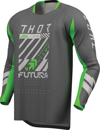THOR Lauchmode Futura Jersey - Charcoal/Green - Medium 2910-8897