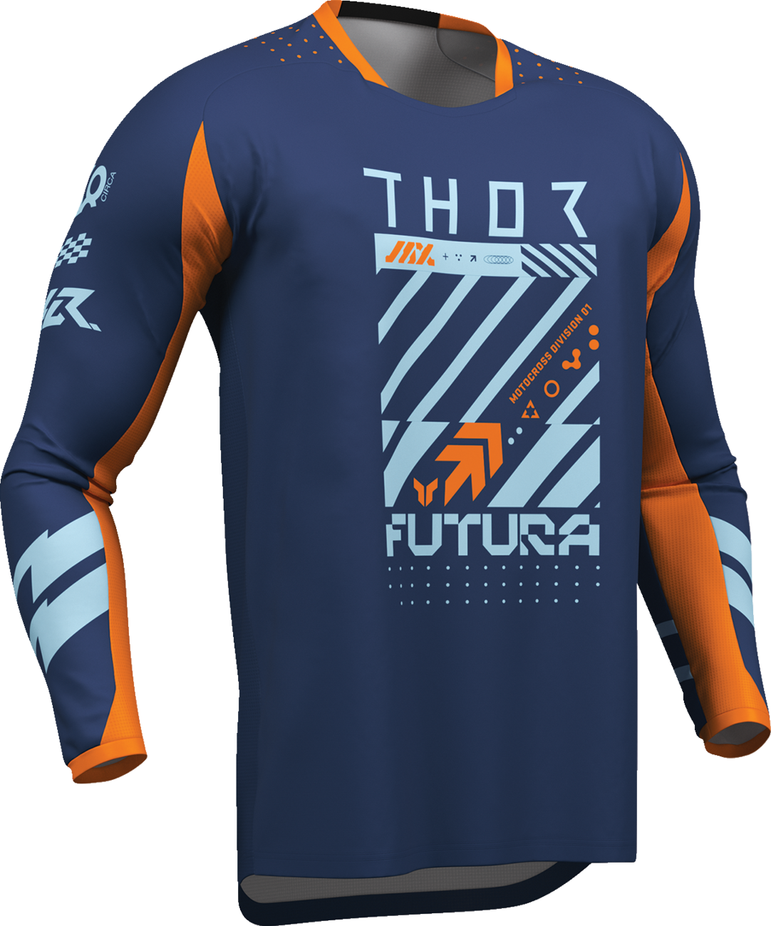 THOR Lauchmode Futura Jersey - Navy/Orange - Small 2910-8902