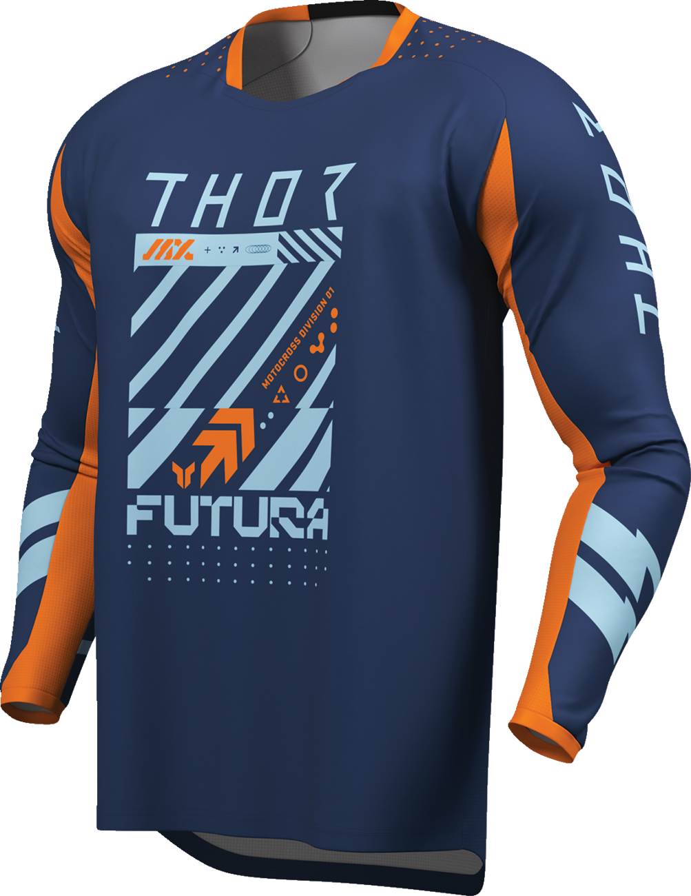 THOR Lauchmode Futura Jersey - Navy/Orange - Small 2910-8902