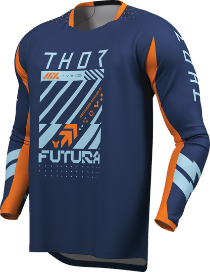 THOR Lauchmode Futura Jersey - Navy/Orange - Small 2910-8902