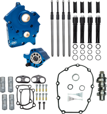 S&S CYCLE Cam Chest - Water Cooled - HPT560 - Black Pushrod Tubes - VVT M8 310-1433
