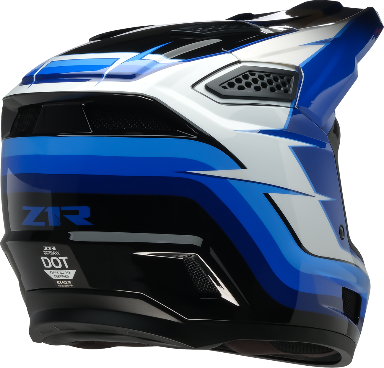 Z1R Dirt Maxx Helmet - Vortex - Blue/White - XL 0110-9691