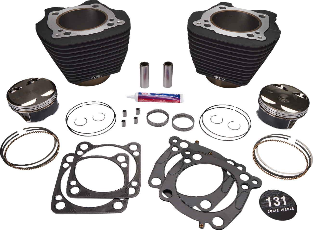 S&S CYCLE 131" Hot Set Up® - 4-5/8" Stroke - Wrinkle Black w/o Highlight - M8 320-0622