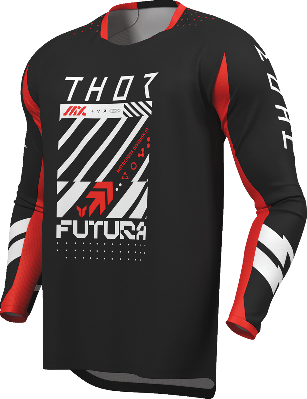 THOR Youth Launchmode Futura Jersey - Black/Red - Medium 2912-2758