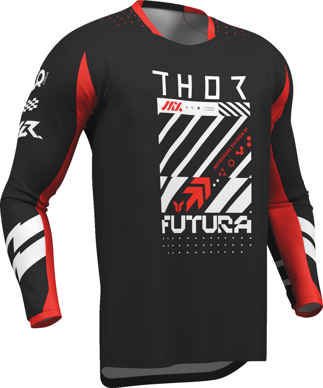 THOR Lauchmode Futura Jersey - Black/Red - Medium 2910-8891