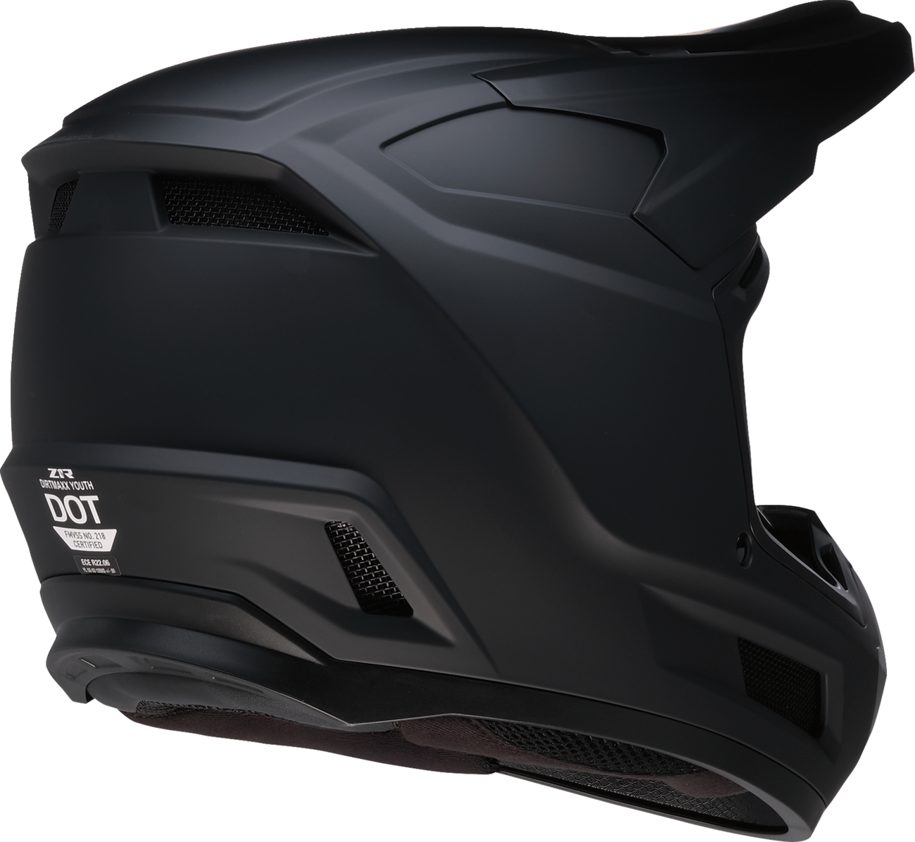 Z1R Youth Dirt Maxx Helmet - Solid - Matte Black - Large 0111-1874