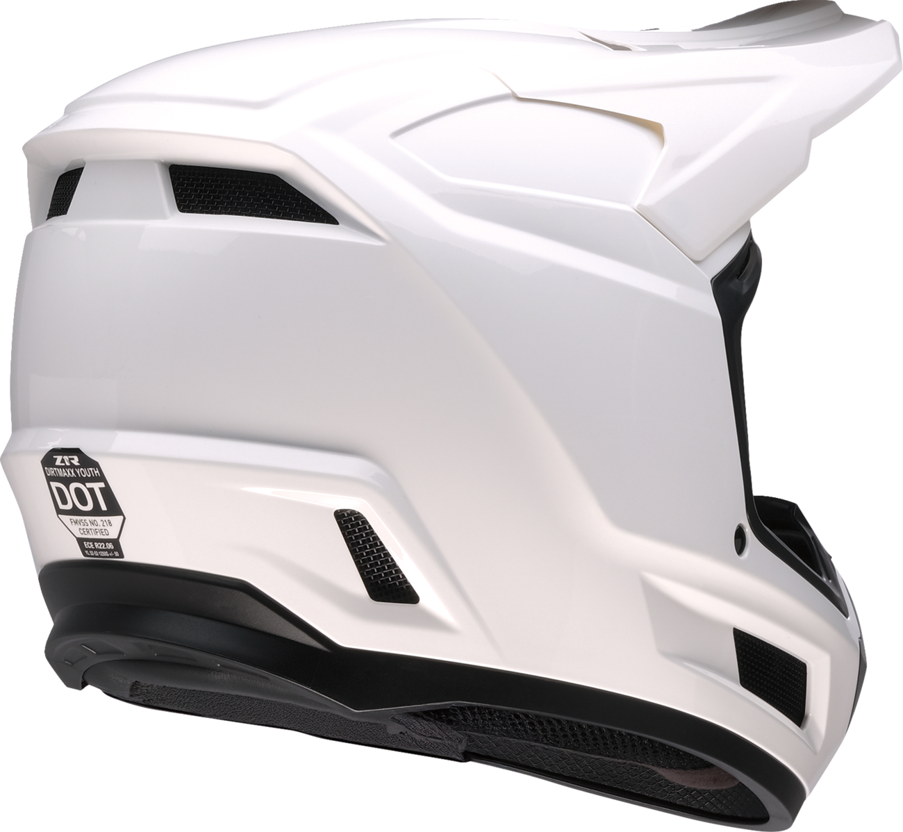 Z1R Youth Dirt Maxx Helmet - Solid - White - Large 0111-1877