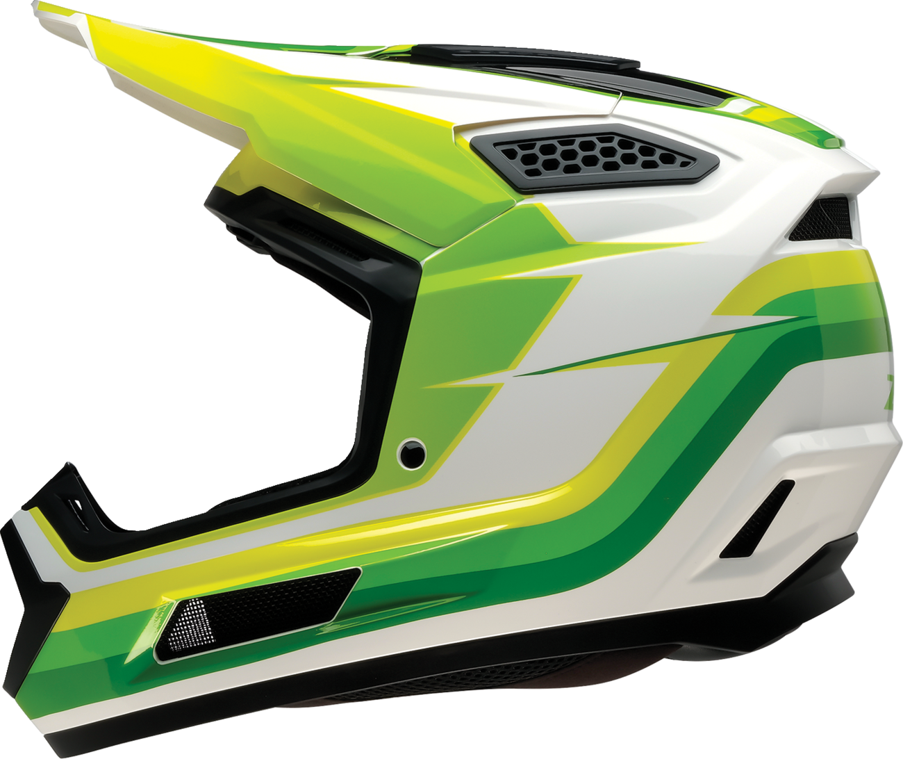 Z1R Dirt Maxx Helmet - Vortex - White/Green - 2XL 0110-9734