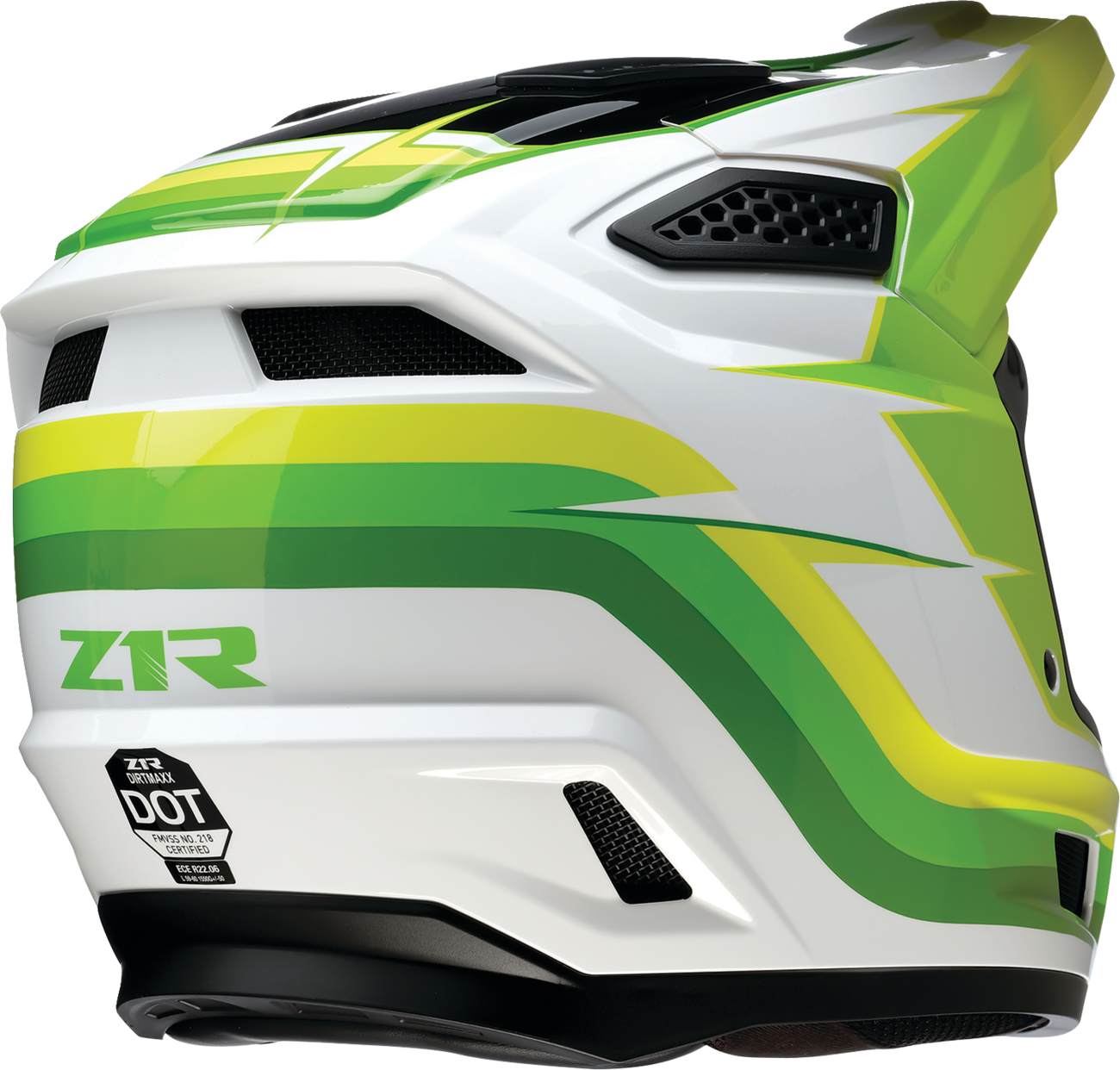 Z1R Dirt Maxx Helmet - Vortex - White/Green - 2XL 0110-9734