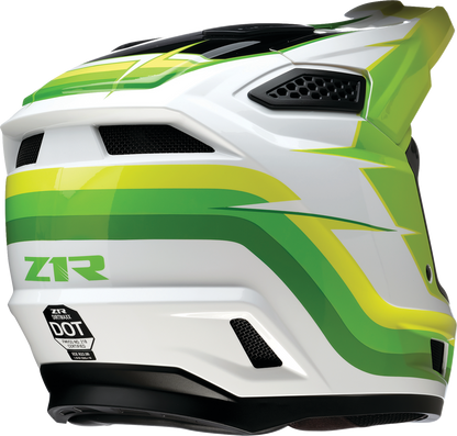Z1R Dirt Maxx Helmet - Vortex - White/Green - 2XL 0110-9734