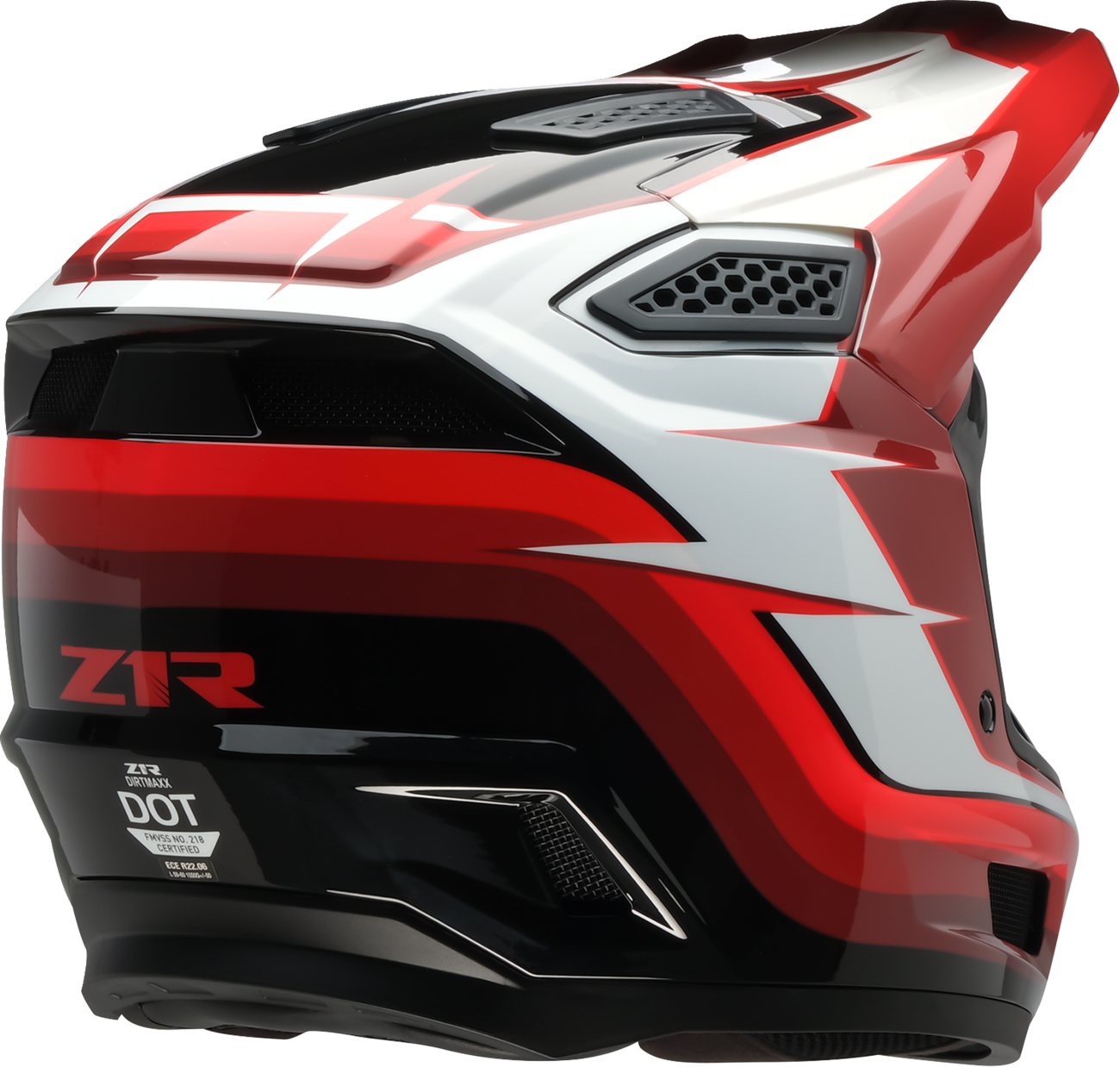 Z1R Dirt Maxx Helmet - Vortex - Red/White - 2XL 0110-9701