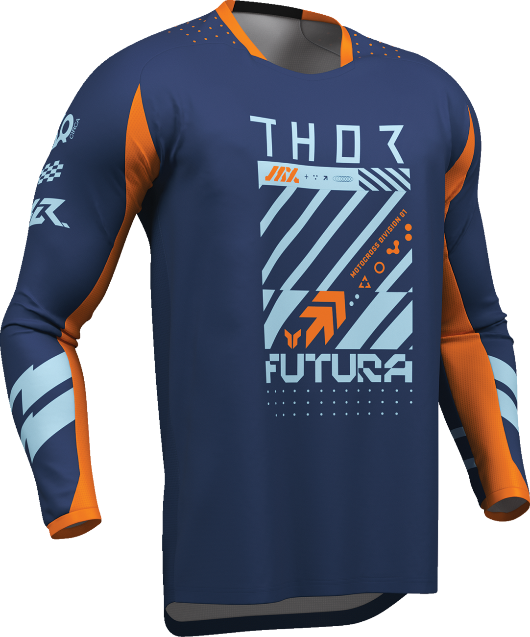 THOR Youth Launchmode Futura Jersey - Navy/Orange - Medium 2912-2764