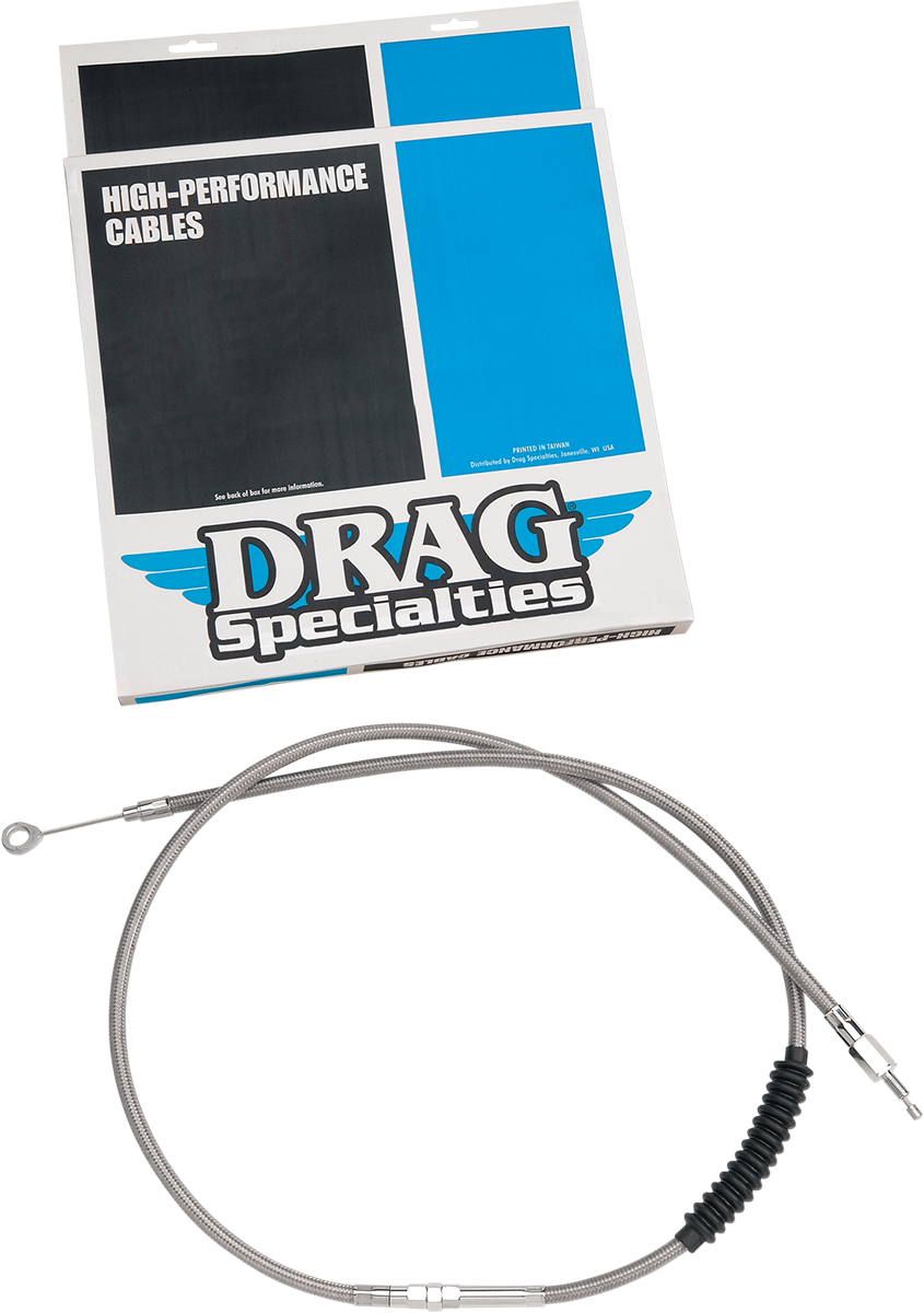 DRAG SPECIALTIES High-Efficiency Braided Stainless Steel Clutch Cable - 62-11/16" 5322302HE