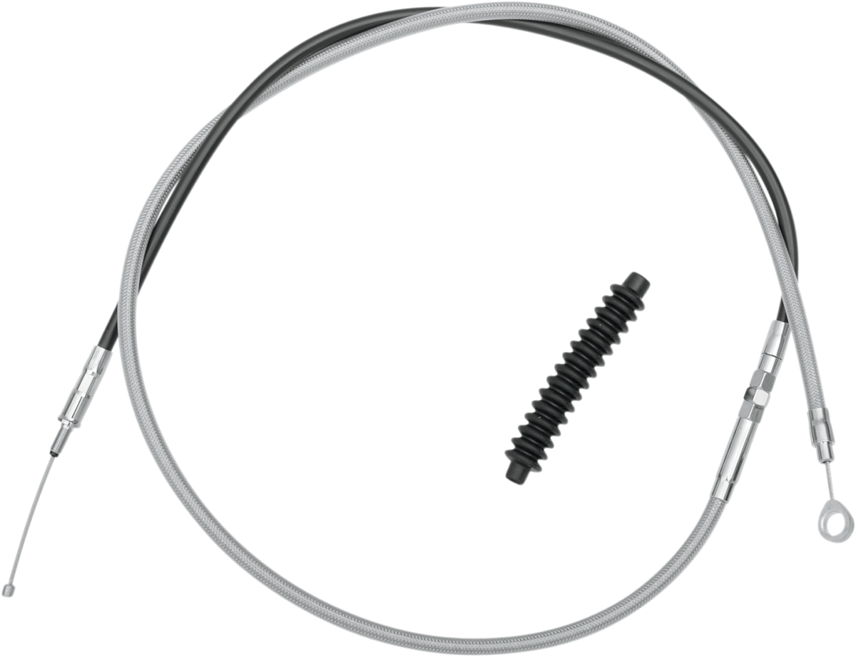 DRAG SPECIALTIES High-Efficiency Braided Stainless Steel Clutch Cable - 70-15/16" 5322408HE