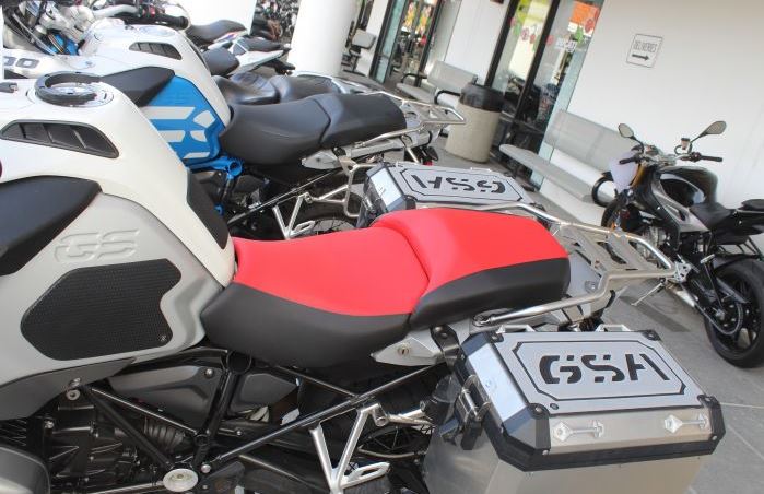 TechSpec Pannier Guards for the BMW R 1200 / 1250 GS Adventure (GSA) (14-24) Left - 44Itr, and Right - 36Itr - Gray / Black