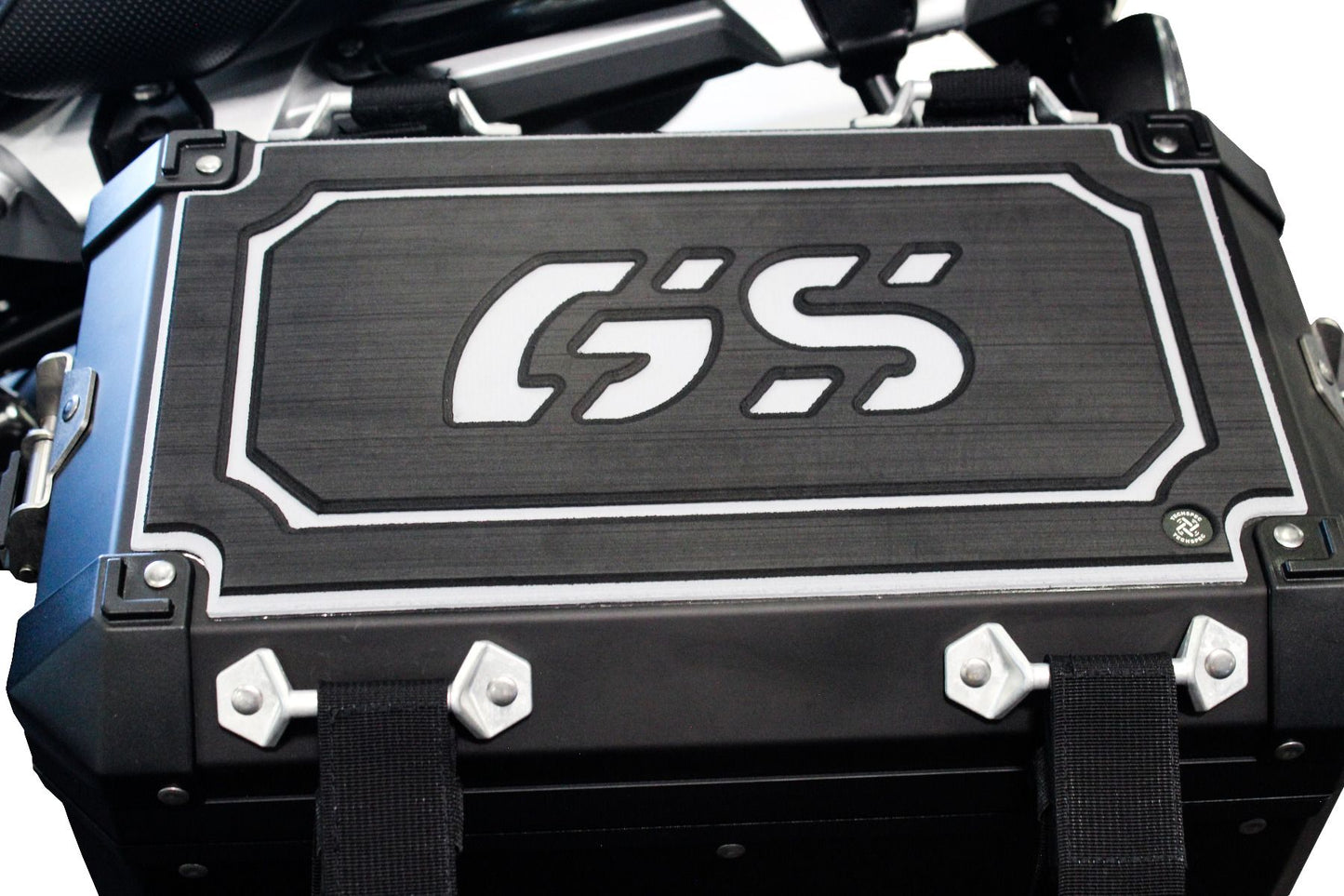 TechSpec Pannier Guards for the BMW R 1200 / 1250 GS (14-24) Left - 44Itr, and Right - 36Itr - Black / Gray