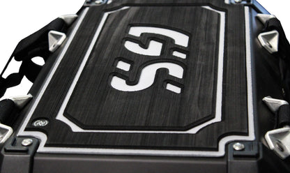 TechSpec Pannier Guards for the BMW R 1200 / 1250 GS (14-24) Left - 44Itr, and Right - 36Itr - Black / Gray