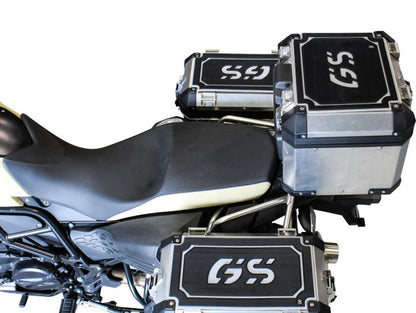 TechSpec Pannier Lid Guards for the BMW R 1200 / 1250 GS (14+) BLACK on GRAY, COMBO KIT, RIGHT, LEFT & TAIL