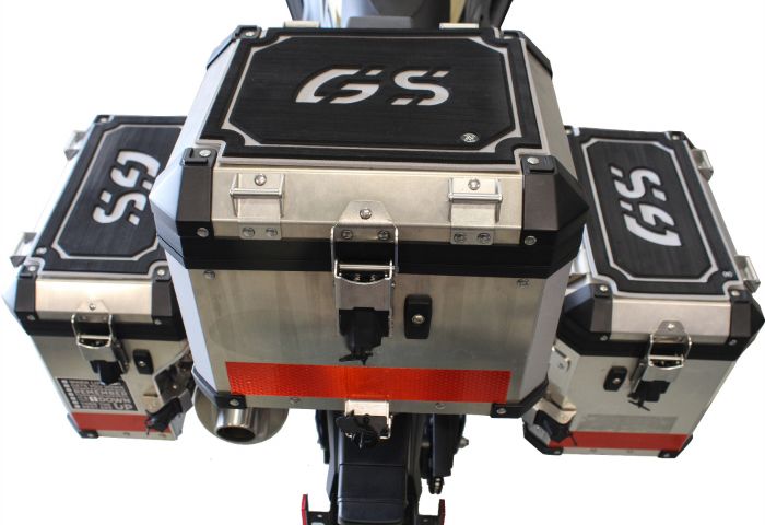TechSpec Pannier Lid Guards for the BMW R 1200 / 1250 GS (14+) BLACK on GRAY, COMBO KIT, RIGHT, LEFT & TAIL