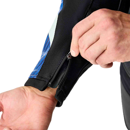 Tractech Evo D3o Jacket Blk/Blue Leather 3x