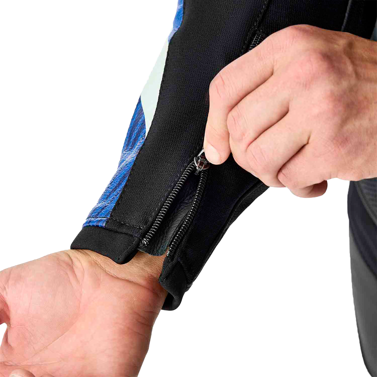 Tractech Evo D3o Jacket Blk/Blue Leather Xl