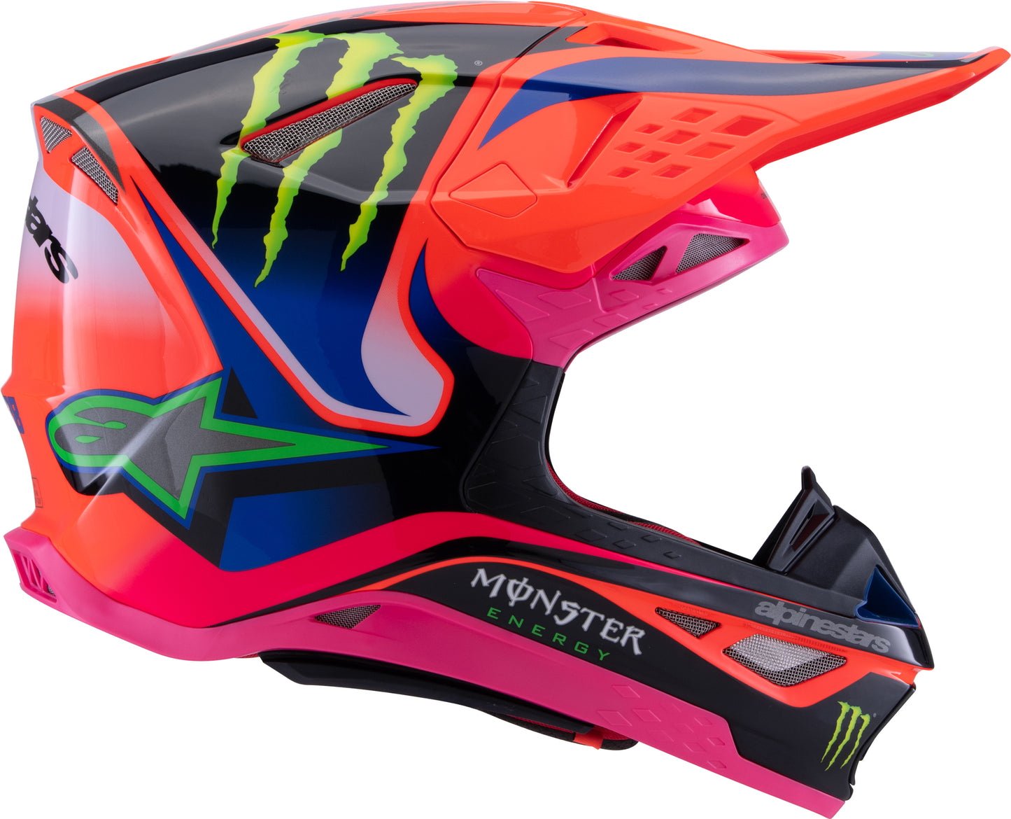 S M10 Deegan Helmet Orng Flo/Prpl/Pnk Fluo Xs