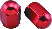 BikeMaster Valve Caps Aluminum (6 Pair) - Red