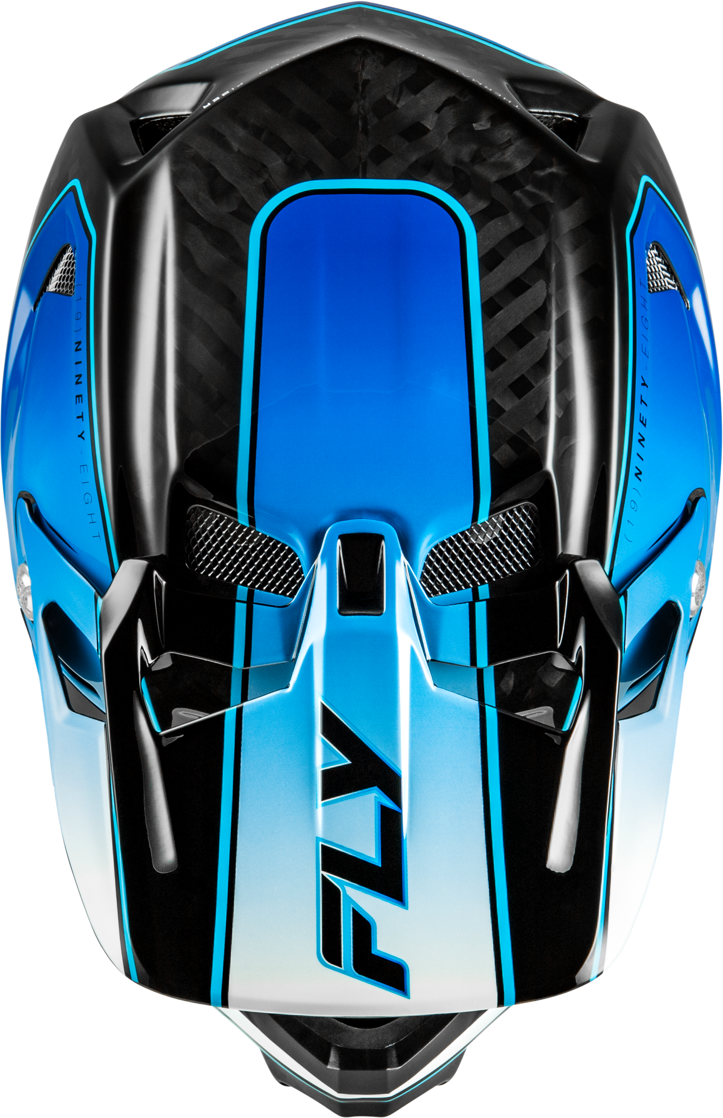 Werx R Flow Carbon Helmet Black Carbon/Blue/White Md