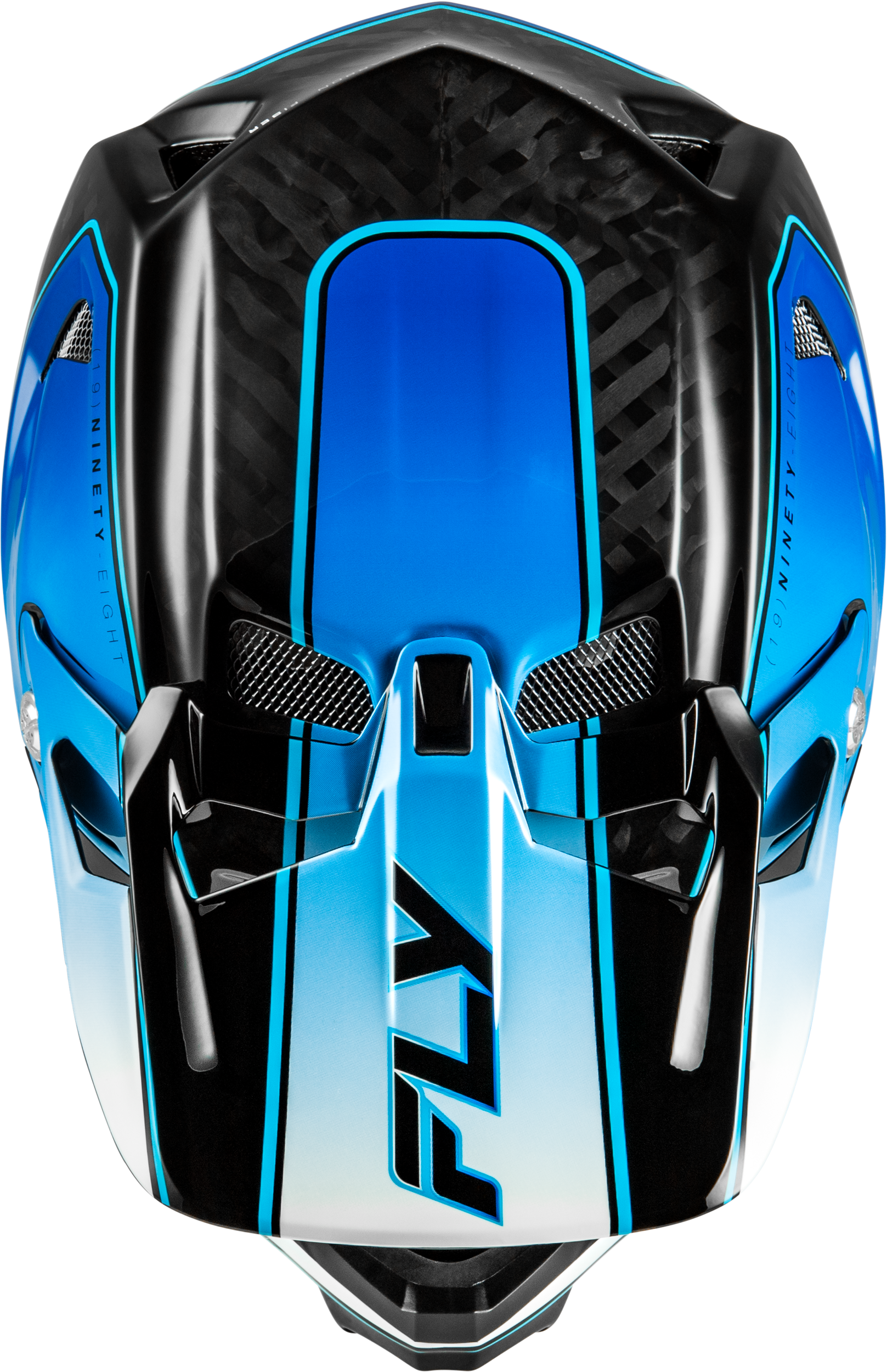 Werx R Flow Carbon Helmet Black Carbon/Blue/White Lg