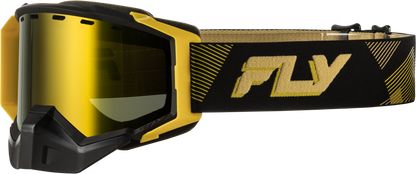 Zone Elite Sn Goggle Blk/Gold W/Gold Mir/Plrzd Yellow Lens