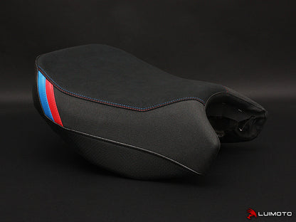 LUIMOTO Rider Motorsports Seat Cover for the BMW R1200GS Adventure (14+)