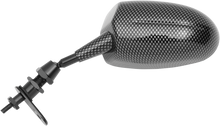 PARTS UNLIMITED Mirror - Side View - Teardrop - Carbon Fiber - Left - Each KA92-1LH
