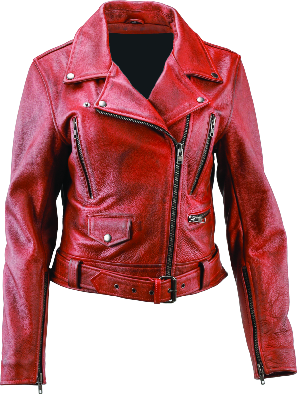 Kuryakyn Leather By River Road Arabian Spice Leather Jacket Red Womens - Medium